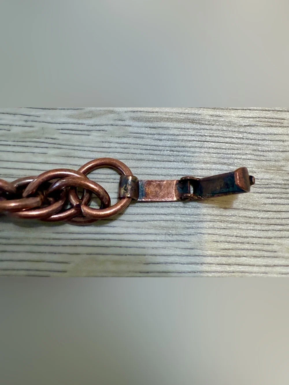 Vintage Copper Links Necklace 19”